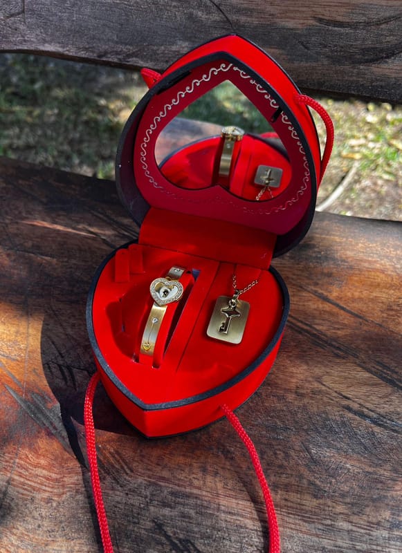 ❤️Lleva Tu Combo Pulsera Corazón Con Llave collar 😍+ ENVÍO GRATIS🚚