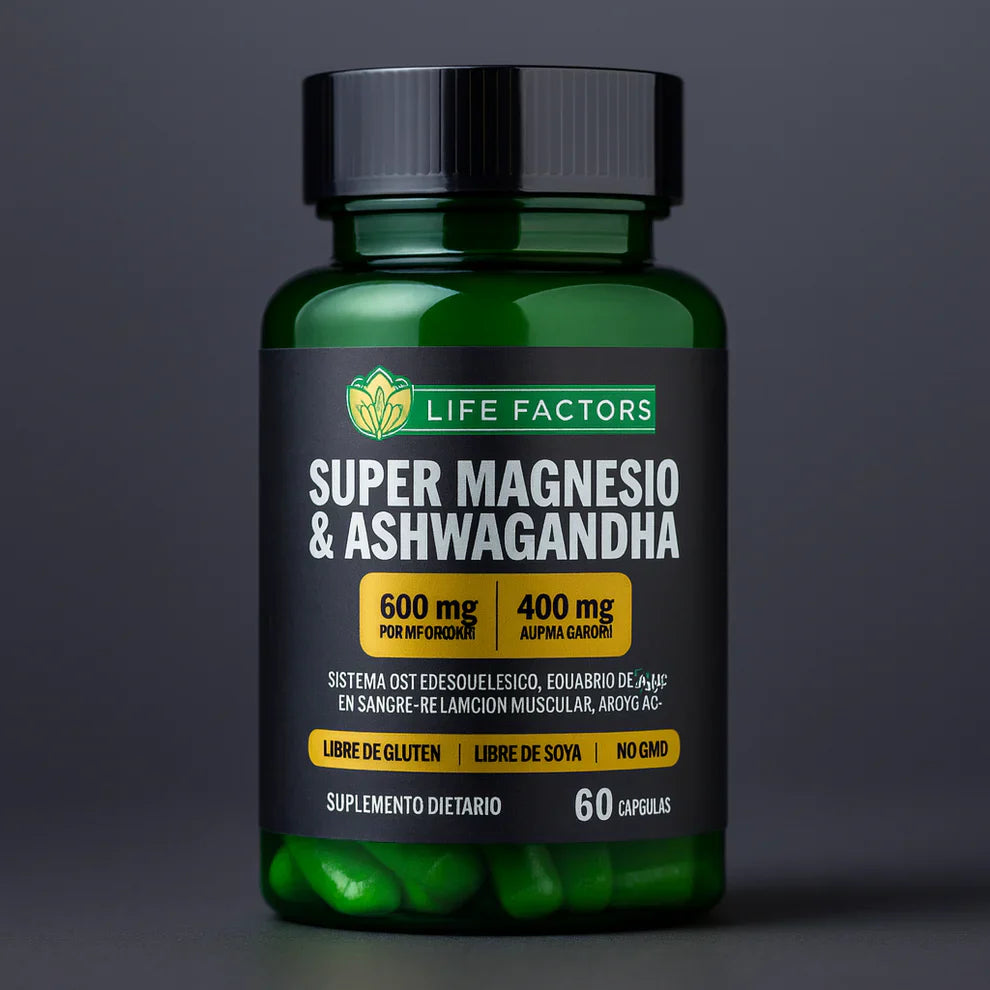 🏆 37 beneficios en 1 sola cápsula: Super Magnesio + Ashwagandha💊