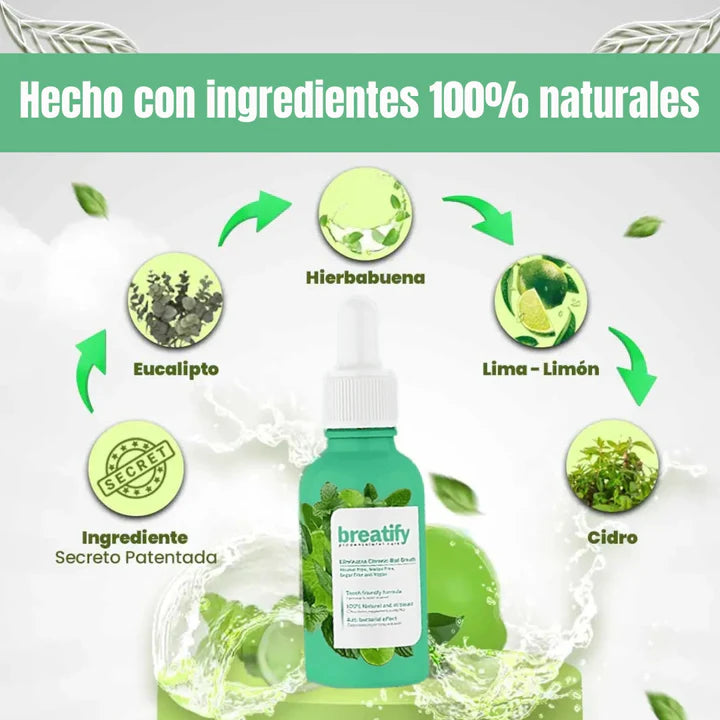 🔥GOTAS NATURALES PARA EL MAL ALIENTO: BREATIFY 🌿+ ENVÍO GRATIS  🚚