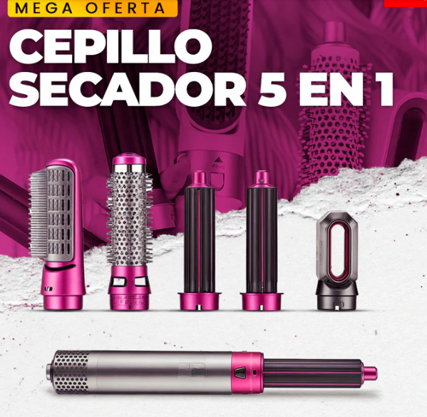 ✨💕Peine Secador de Cabello 5 En 1 Multifunción Rizador/ Alisador/ Secador✨💕+ Envío Gratis 🚛  Pagas En Casa🏠