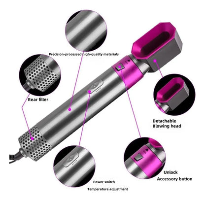 ✨💕Peine Secador de Cabello 5 En 1 Multifunción Rizador/ Alisador/ Secador✨💕+ Envío Gratis 🚛  Pagas En Casa🏠