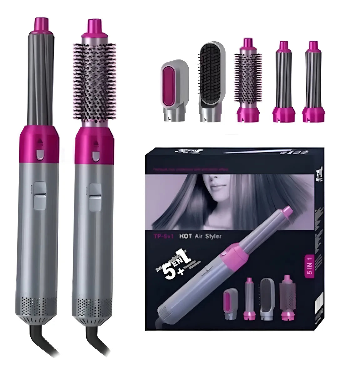 ✨💕Peine Secador de Cabello 5 En 1 Multifunción Rizador/ Alisador/ Secador✨💕+ Envío Gratis 🚛  Pagas En Casa🏠