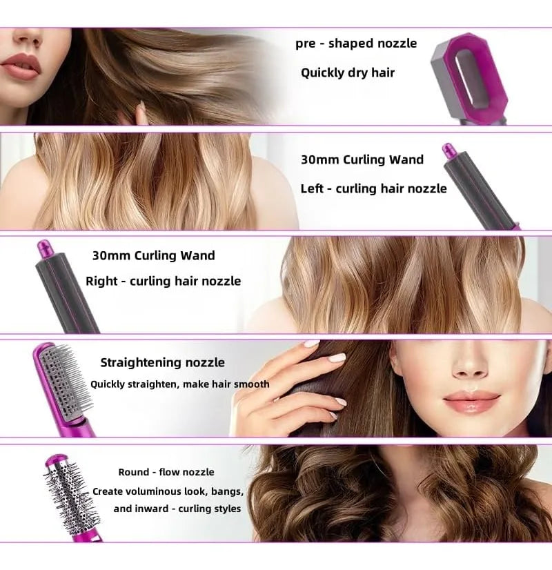 ✨💕Peine Secador de Cabello 5 En 1 Multifunción Rizador/ Alisador/ Secador✨💕+ Envío Gratis 🚛  Pagas En Casa🏠