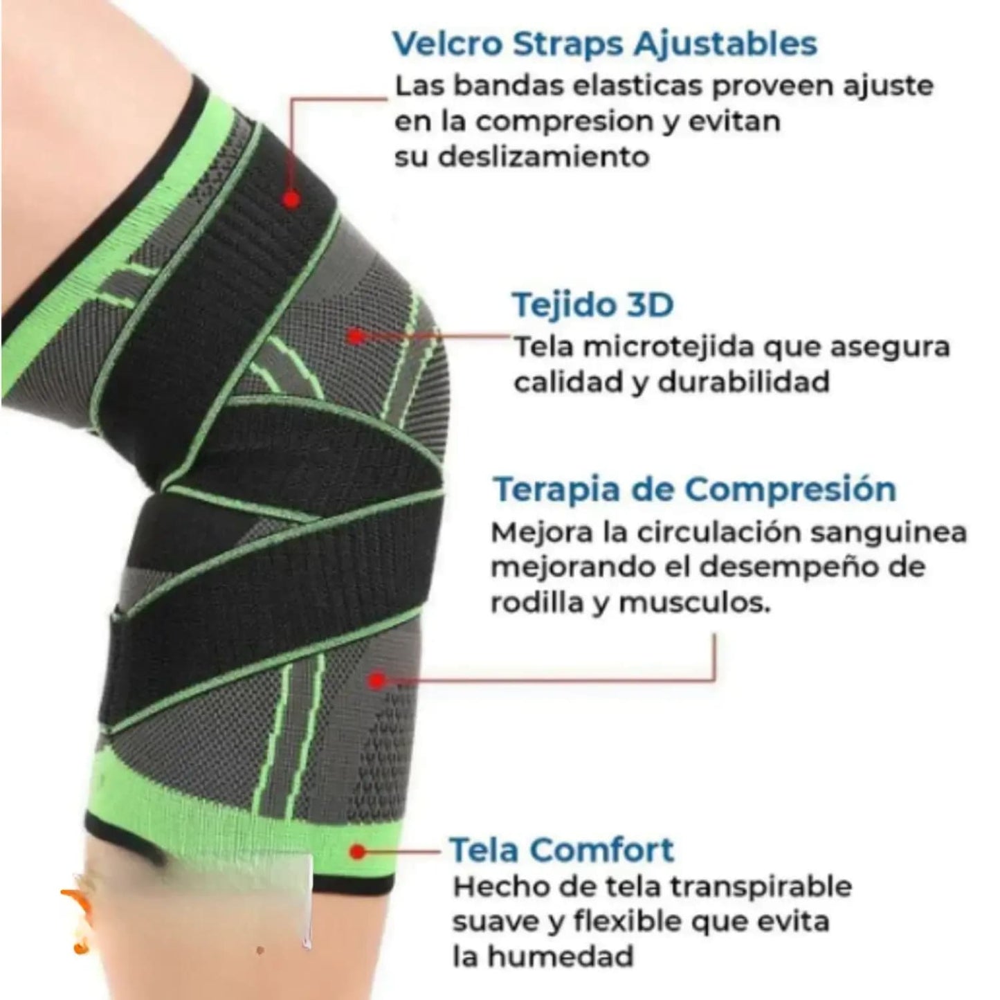 🏋️Rodillera Ortopédica! 🏃‍♂️Soporte de rodilla con compresión 360° + ENVÍO GRATIS 🔥