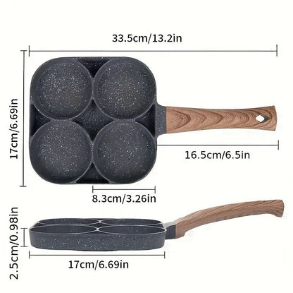 🔥 🍳 Cocina 4 alimentos al mismo tiempo: Sartén 4 Puestos Multiuso Antiadherente + ENVÍO GRATIS 🚚