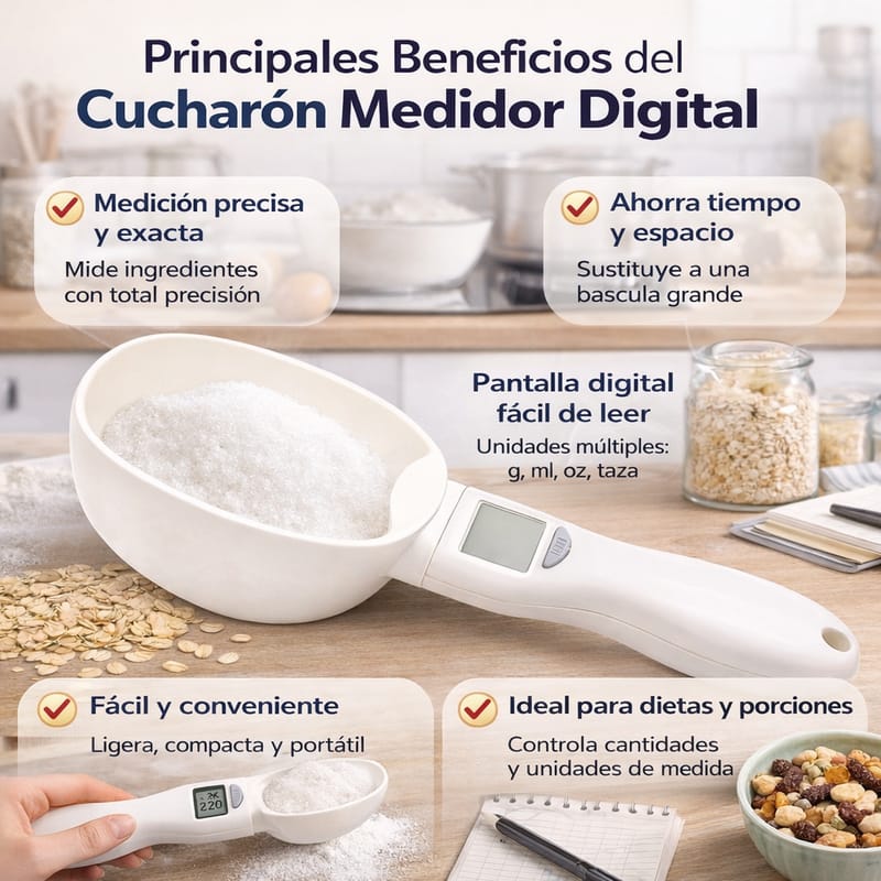 🔥Cuchara Medidora Digital De Cocina + ENVÍO GRATIS 🚚