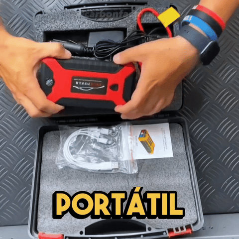 🔥 Cargador - Arrancador Portátil de Batería Para Autos y Motos, Inteligente Y Rápido  + ENVÍO GRATIS 🚚