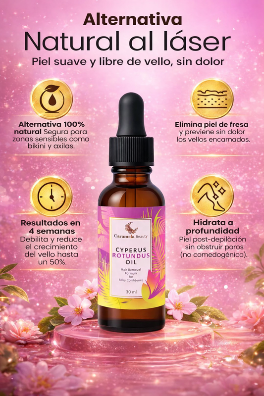 Aceite Cyperus Rotundus: Reduce el Vello De Forma Natural Y Sin Irritación + ENVÍO GRATIS 🚚