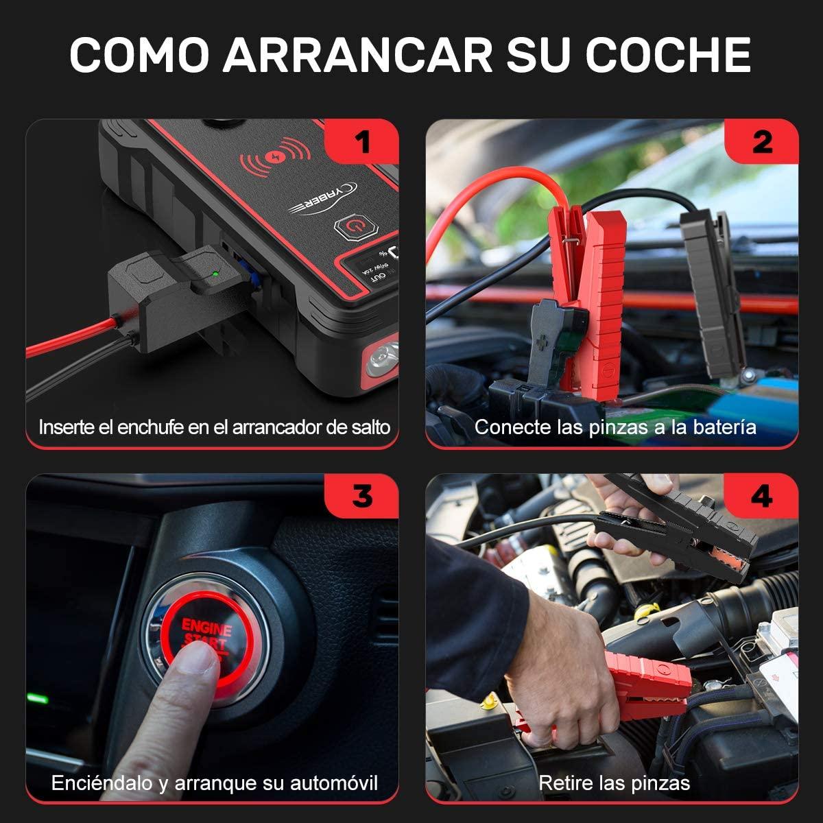 🔥 Cargador - Arrancador Portátil de Batería Para Autos y Motos, Inteligente Y Rápido  + ENVÍO GRATIS 🚚