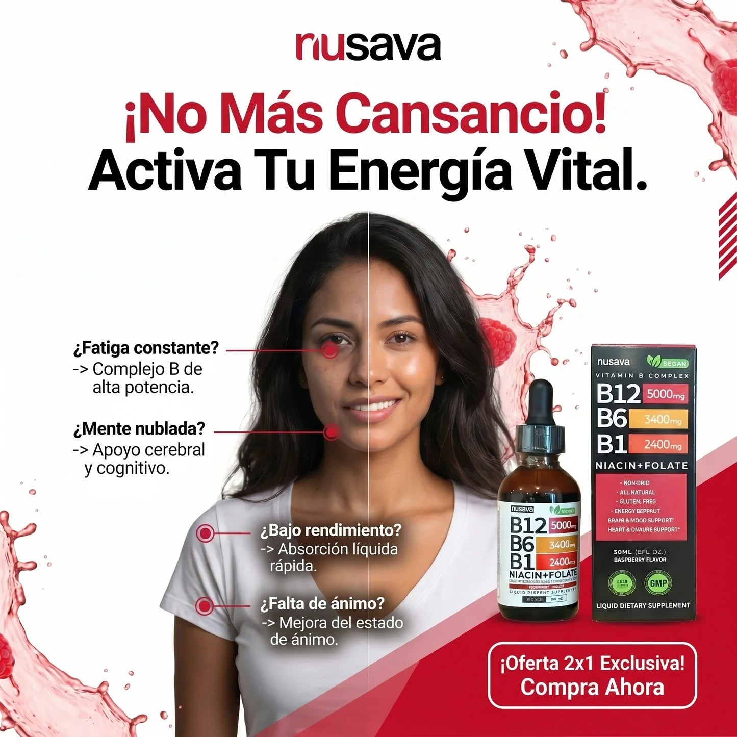 RECUPERA TU ENERGÍA, ENFOQUE Y CLARIDAD MENTAL EN DÍAS — SIN CAFÉ NI ESTIMULANTES ARTIFICIALES  OFERTA 2 X 1 - ⭐⭐⭐⭐⭐