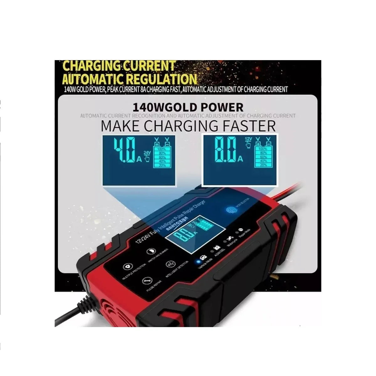 🔥 Cargador - Arrancador Portátil de Batería Para Autos y Motos, Inteligente Y Rápido  + ENVÍO GRATIS 🚚
